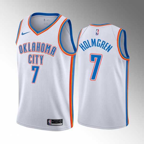 Oklahoma City Thunder #7 Chet Holmgren 2022 Draft White Stitched NBA Jersey Dzhi,We sell and wholesale Oklahoma City Thunder #7 Chet Holmgren 2022 Draft White Stitched NBA Jersey Dzhi on line form chian!